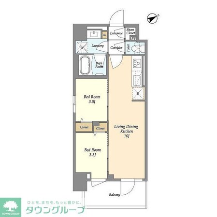 グランカーサ町屋IIの物件間取画像